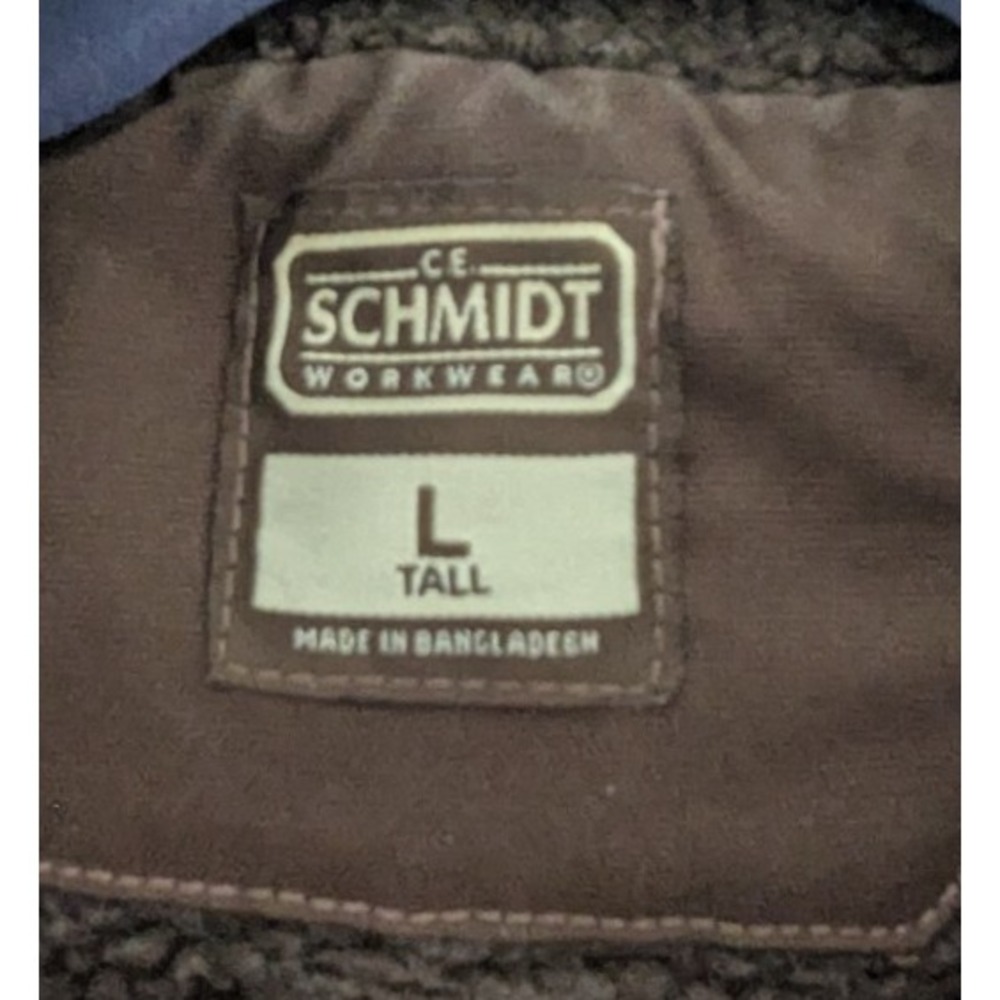 Vintage CE Schmidt Workwear Jacket Men Large/Tall Brown Sherpa Lined Hooded - Picture 2 of 15